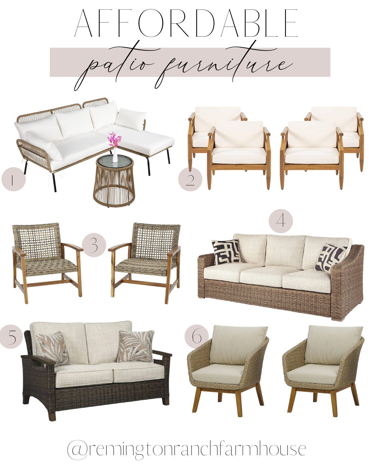 Affordable Patio Furniture: My Favorites - Remington Ranch Farmhouse